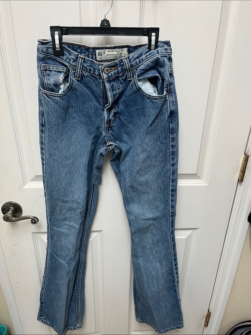 American Eagle Outfitters High-Rise flare Leg Jeans - Blue size 0 long
